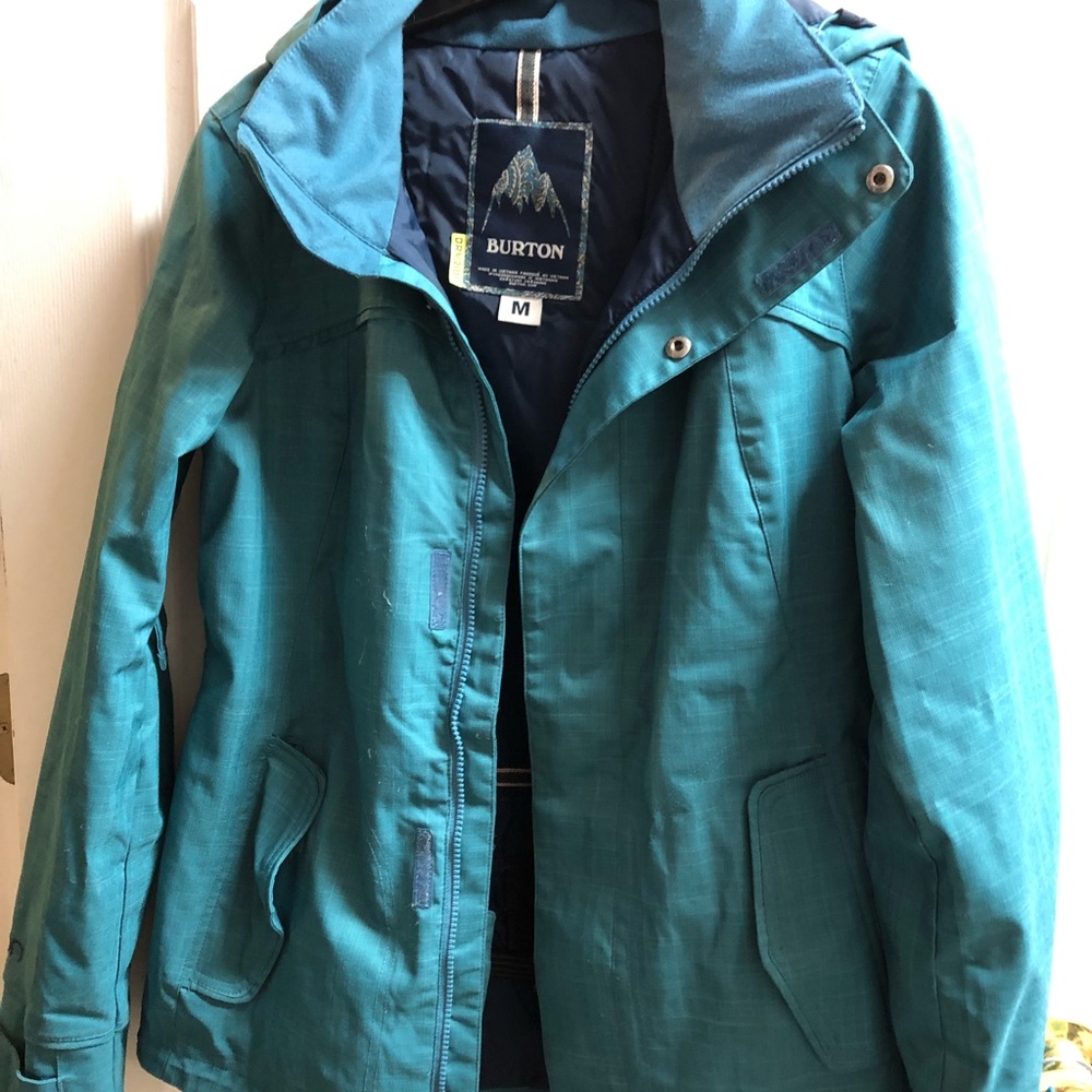 Teal burton snowboarding jacket
